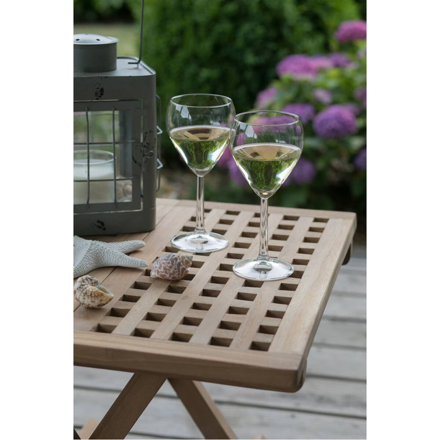 deVries Beistelltisch Woodie aus Teakholz in Natur/Braun B/T/H: 50 x 50 x 50 cm - Bild 3