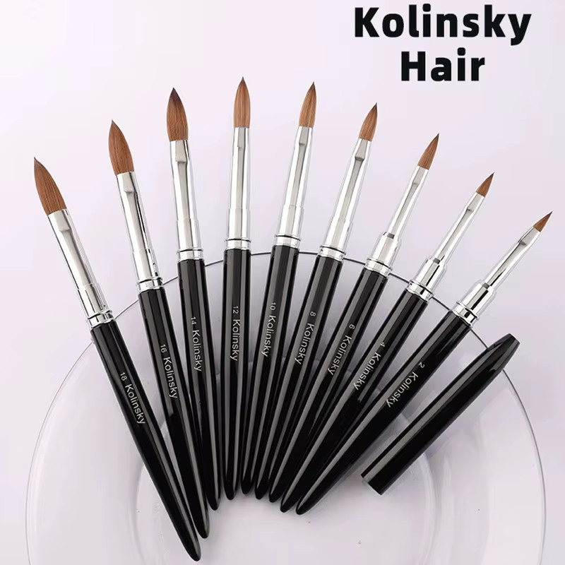mifanxi Nagelmalpinsel, Kolinsky Haar, Schwarz, für Acryl UV Gel - Bild 3