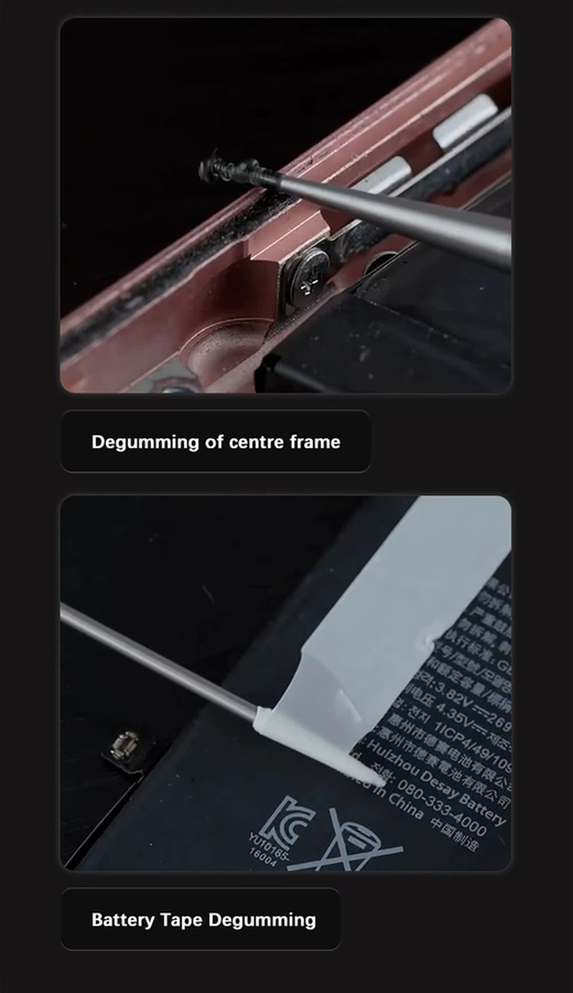 TBK C-003 Rahmenkleber-Entferner-Werkzeug in Schwarz mit hohem Drehmoment und sechs Geschwindigkeitsstufen zur schnellen Entfernung von OCA- und Batteriekleber - Bild 6