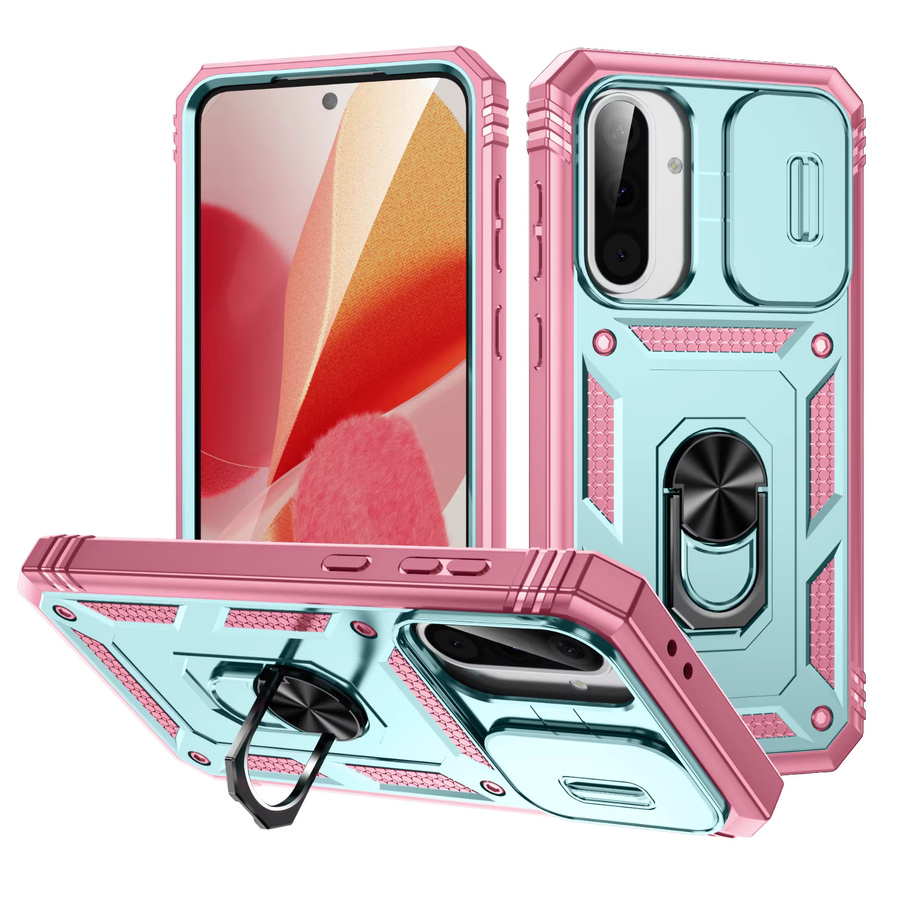 Magnetische Ringhalter-Hülle für Samsung Galaxy A56 A55 A54 A53 A52 A36 A35 A34 A33 mit 360 Grad drehbarem Ring und Kamera-Slide-Cover-Schutz in Pink oder Green - Bild 7