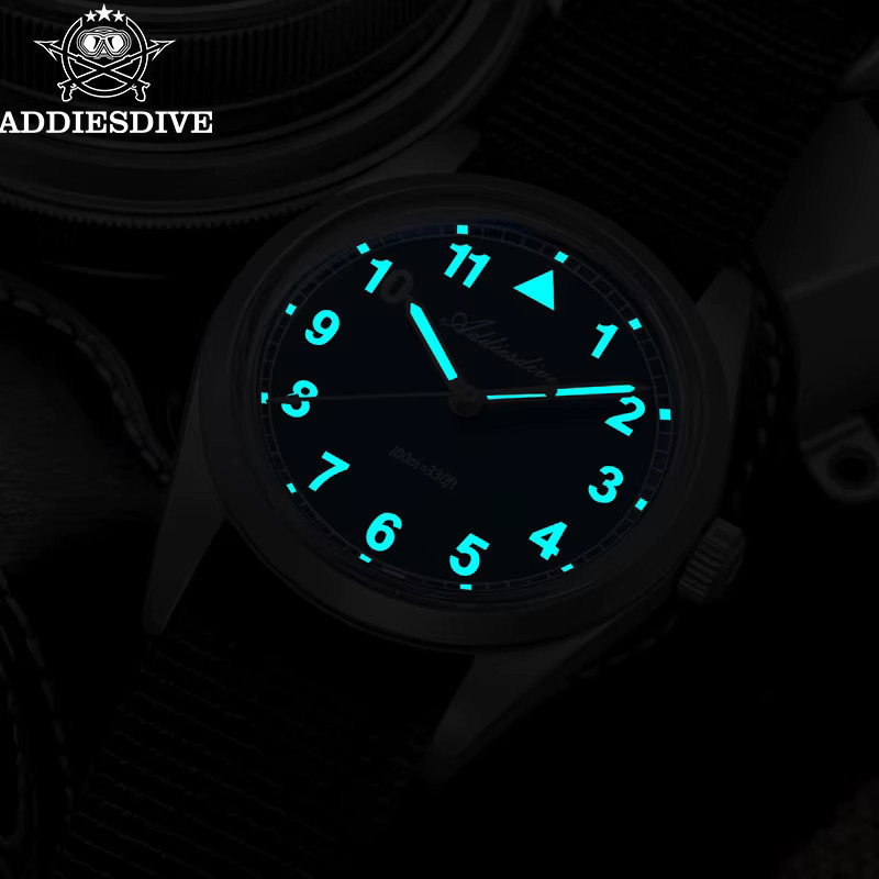 ADDIESDIVE Armbanduhr, Quarz, Edelstahl, 36 mm, Herren, Schwarz - Bild 3