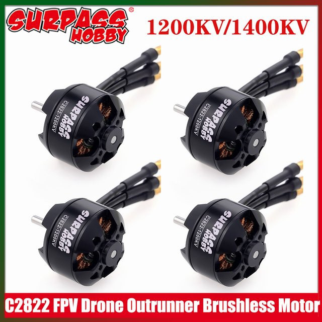 SURPASS HOBBY 2822 1200KV 1400KV Outrunner Bürstenloser Motor, Metall, Schwarz - Bild 1