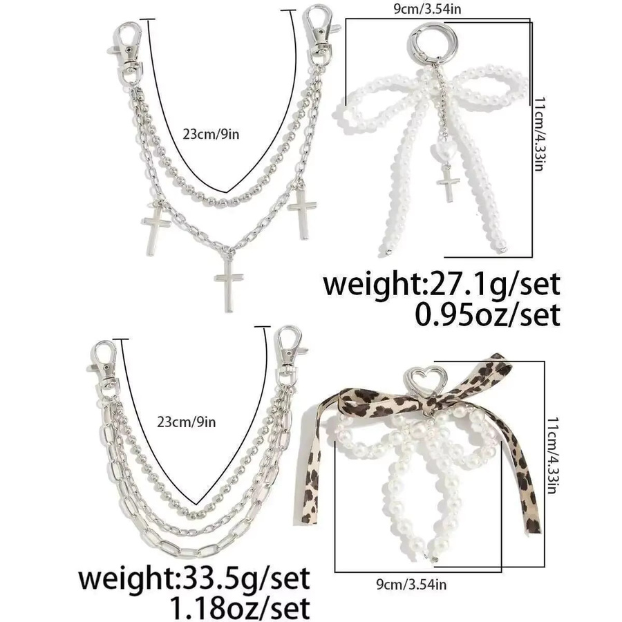 KunJoe Schlüsselanhänger, Imitation Perle, Bowknot, Damen - Bild 4