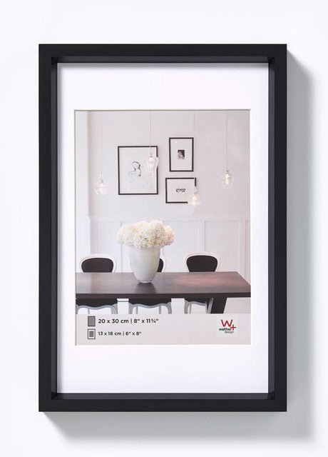 Walther Design Steel Style Kunststoff Bilderrahmen Schwarz, Breite: 30 cm, Höhe: 40 cm - Bild 1