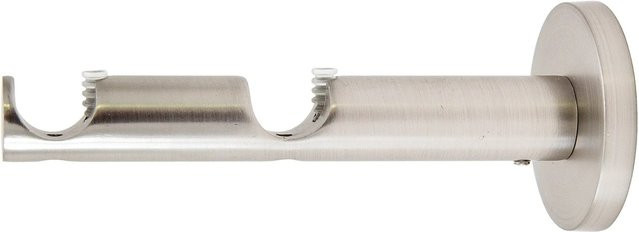 Mydeco Gardinenstangen-Halterung 2-läufig Function in Edelstahl-Optik Silber für Wandmontage Ø 1,6 cm - Bild 1