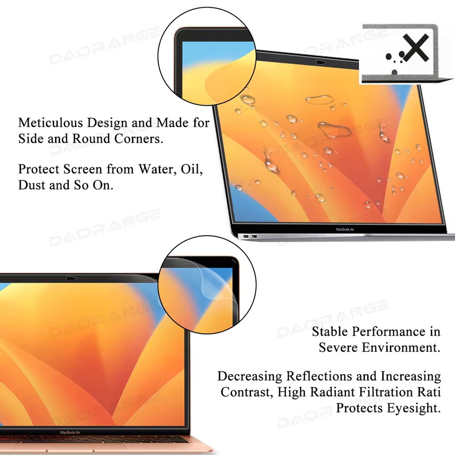 Transparente Displayschutzfolie für Apple MacBook Air und Pro, weiche Schutzfolie für 11, 13, 14, 15 und 16 Zoll Modelle mit Touch Bar und M1/M2 Chips - Bild 3
