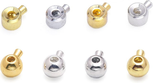 Quetschperlen Messing, Rondelle Spacer, 3,2 mm, Unisex - Bild 1