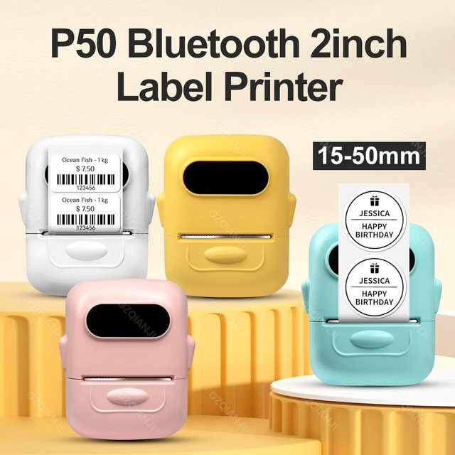 Marklife P50 Thermo-Mini-Wireless-Etikettenaufkleberdrucker mit Bluetooth und Wi-Fi für Smartphone und Heimbüro - Bild 1