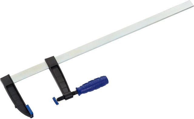 LUX-TOOLS Schraubzwinge in Silber mit Kunststoffelementen, Breite: 600 mm, Höhe: 120 mm - Bild 1