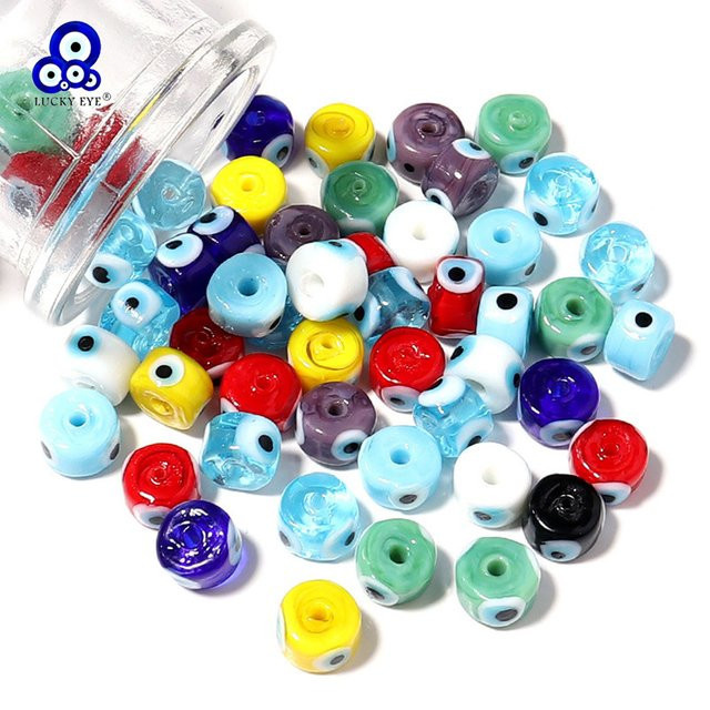 Lucky Eye Glas Distanzperlen, gemischte Farben, Unisex - Bild 1
