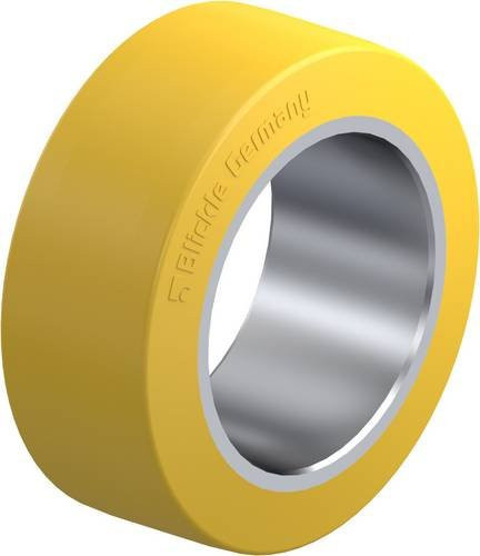 Blickle Bandage Rad mit 260 mm Durchmesser und 2600 kg Tragfähigkeit in Braun und Gelb - Bild 1