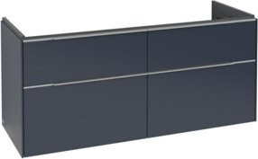 V&B Waschtischunterschrank Subway 3.0 in Grau mit blauem Marmor, B/T/H: 127,2 x 57,6 x 47,8 cm - Bild 1
