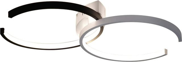 NETTLIFE LED Deckenleuchte aus Metall in Schwarz, modern und dimmbar mit Fernbedienung, Durchmesser: 54 cm - Bild 1