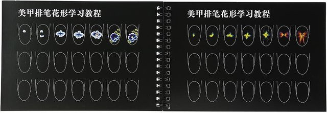 DIYelecs Nagelkunst Übungsvorlage Lernpapierbuch, Black, Unisex - Bild 1