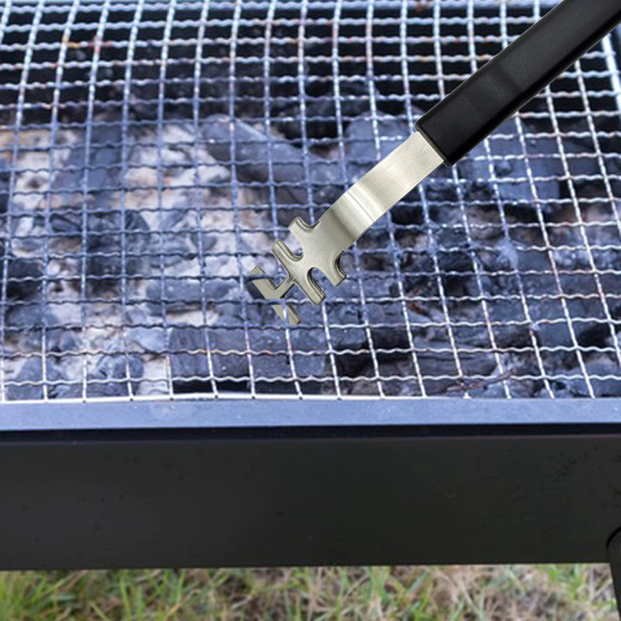 Kesoto Grillrost Heber in Silber als praktisches Grillwerkzeug zum Abziehen des Grillgitters - Bild 2