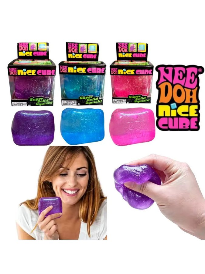 Needoh Maltose Glitzer Eiswürfel, Weiches Quetsch-Slow-Rebound Sensorisches Fidget-Spielzeug - Bild 6