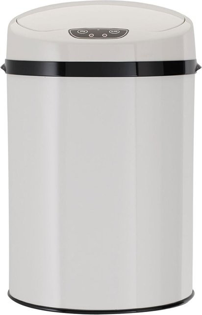 ECHTWERK Badabfalleimer mit Infrarot-Sensor, weiß, rund, 9 l, B/T/H: 25 x 38 x 38 cm - Bild 1