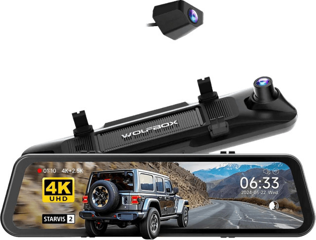 Wolfbox G900 Pro 4K UHD Dashcam mit WLAN und GPS in Schwarz (128GB) - Bild 1