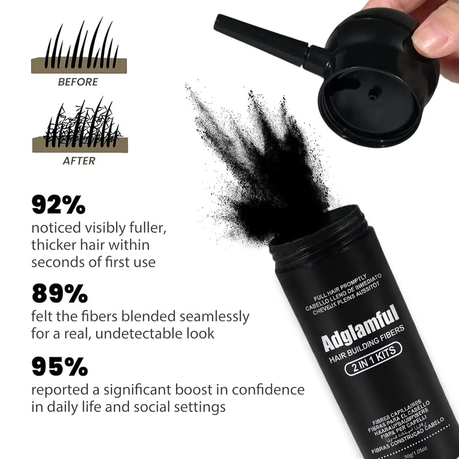 Adglamful Haarbaufaser Spray, 30 g, Unisex - Bild 2