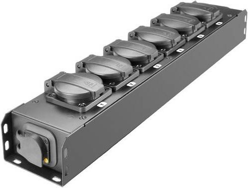 Adam Hall AHPROPORT6T Stromverteiler in Schwarz und Gelb - Bild 1