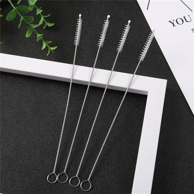 Elberta Edelstahl Flaschenbürsten Set in Silber, 10 Stück, Länge: 17,5 cm - Bild 1