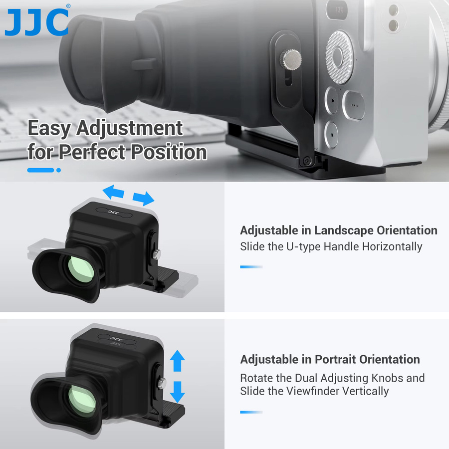 JJC Zusammenklappbarer 3X LCD-Sucher-Kamera-Extender Augenmuschel-Okular für Sigma BF-Kamera in Schwarz kompatibel mit Arca-Swiss-Typ-Platte - Bild 4