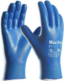 aTG Handschuh MaxiDex Gr. 10 aus Nitril in Blau mit EN 388 Schutzstandard - Bild 1