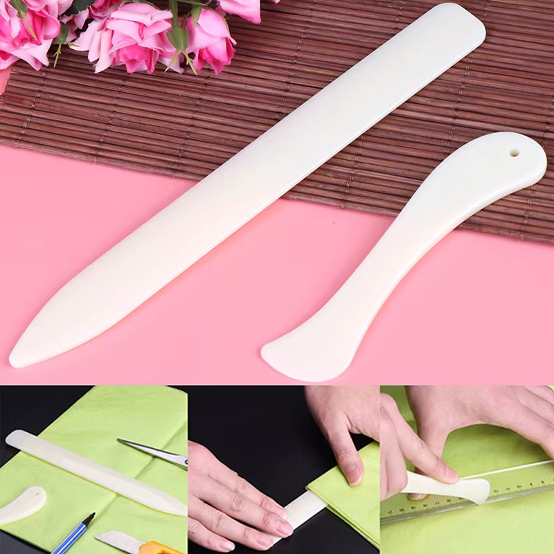 JETTING 2er-Set Knochenfaltwerkzeuge aus Resin in Weiß für Leder und Papier - Bild 2