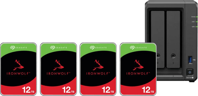 Synology DS425+ NAS-System mit 4 Seagate Ironwolf Festplatten à 12 TB - Bild 1