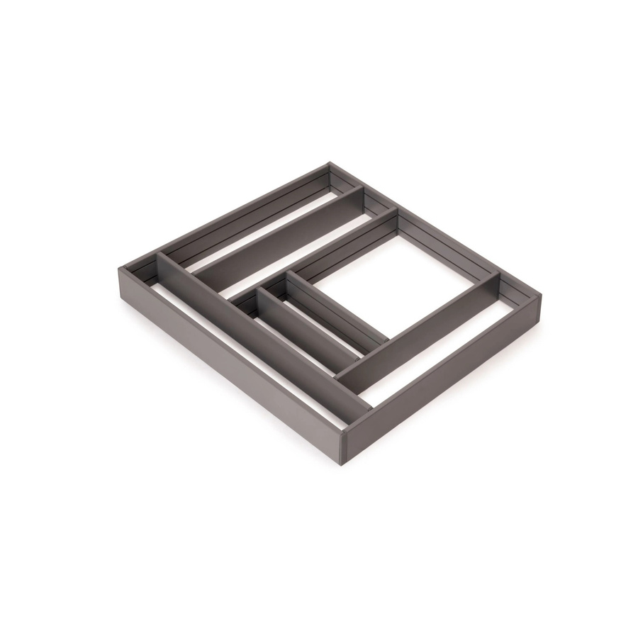 Emuca Ausziehbarer Schubladenorganizer Aluminium Anthrazitgrau B: 60 cm, T: 50 cm - Bild 2