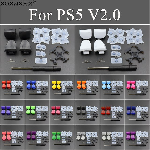 Reparatur-Set für PS5 V2 Controller mit L1 R1 L2 R2 Trigger Tasten, Analog Stick Leitfähigen Gummi und Kreuzschraubendreher von XOXNXEX - Bild 1