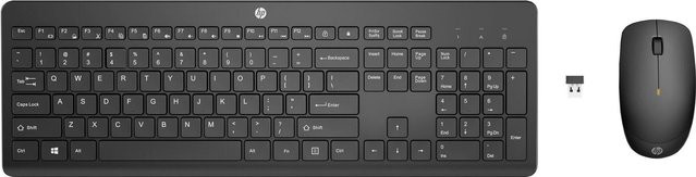 HP 235 Kabelloses Tastatur- und Maus-Set in Schwarz mit Nordic-Layout - Bild 1