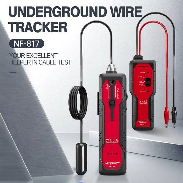 Noyafa NF-817L Kabeltester zur unterirdischen Kabelortung mit Anti-Interferenz-Funktion und visueller Fehlerdiagnose in Rot - Bild 1