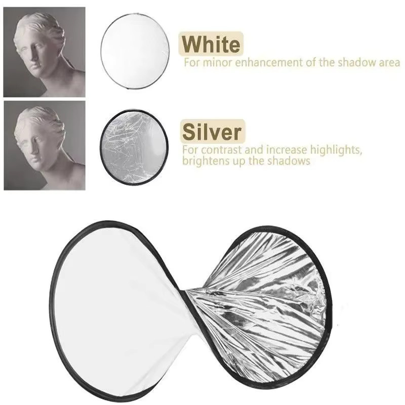 Abelarde 2-in-1 Runder Fotografie-Reflektor und Lichtdiffusor mit Tragetasche - Bild 2