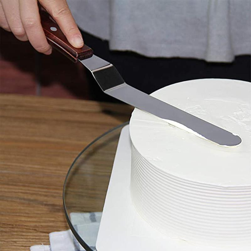 WIKHOSTAR Kuchenspatel aus Edelstahl in Silber für Gebäck und Dekoration, 4 Zoll (10 cm) - Bild 4
