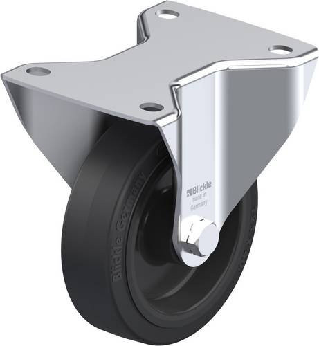 Blickle Bockrolle 851411 BK-POEV 125XR-3 in Schwarz mit 125 mm Rad-Durchmesser und 250 kg Tragfähigkeit - Bild 1