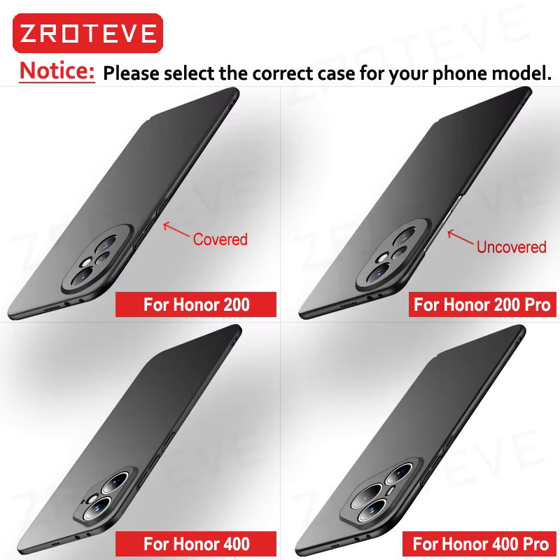 ZROTEVE Ultradünne Handyhülle aus hartem PC in Matt-Optik für Honor 200 Pro, Honor 200, Honor 400 Pro und Honor 400, stoßfest - Bild 2