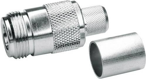 Telegärtner N-Steckverbinder Buchse gerade silber 50 Ohm - Bild 1