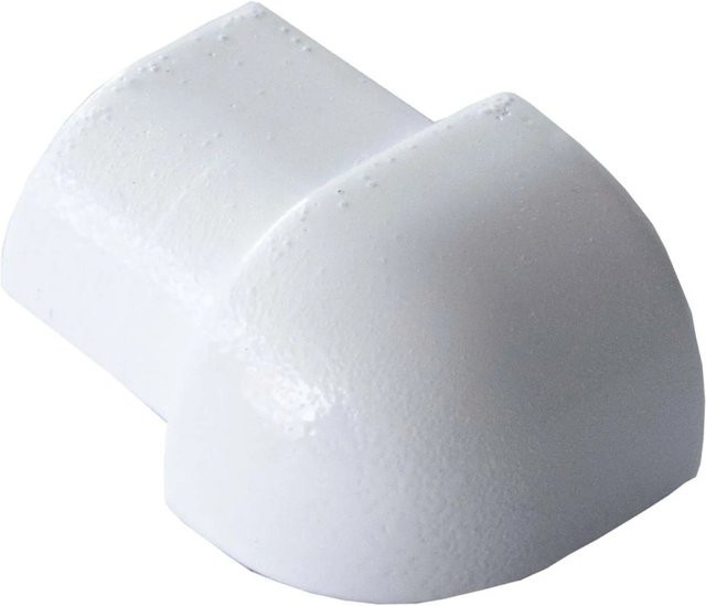 Dalsys Außeneck Fliesenschiene Viertelkreis aus Aluminium in Weiß, Breite: 12,5 mm - Bild 1