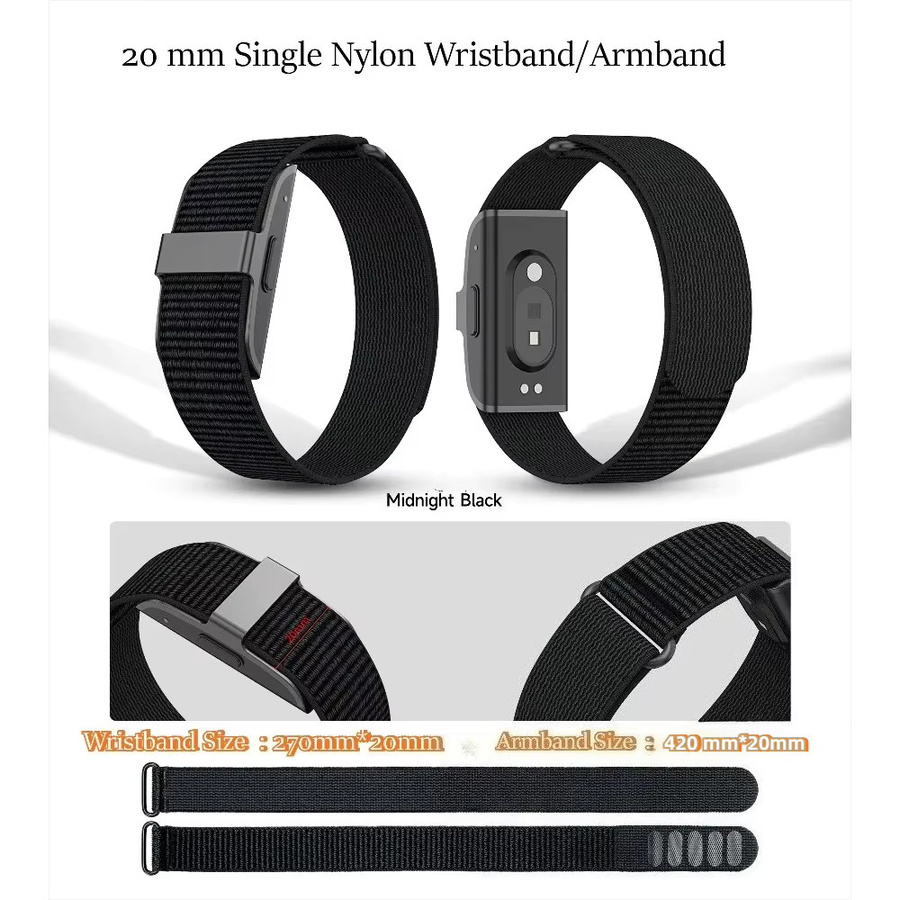 Hume Health Uhrenarmband Nylon, Schwarz, Unisex - Bild 3