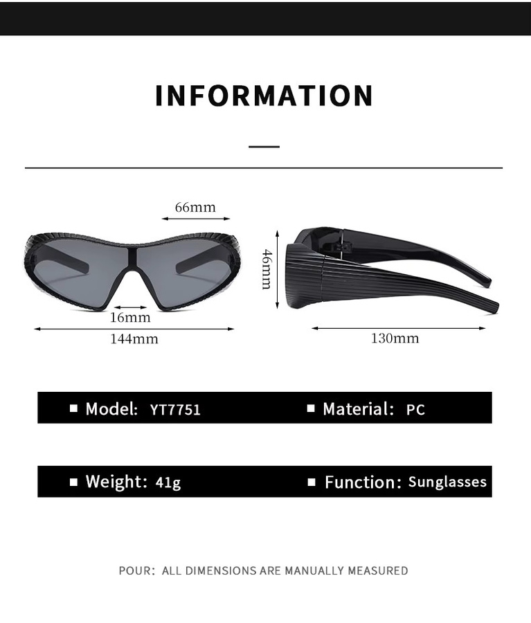 VABBON Sonnenbrille, Vollrand, Kunststoff, Schwarz - Bild 4
