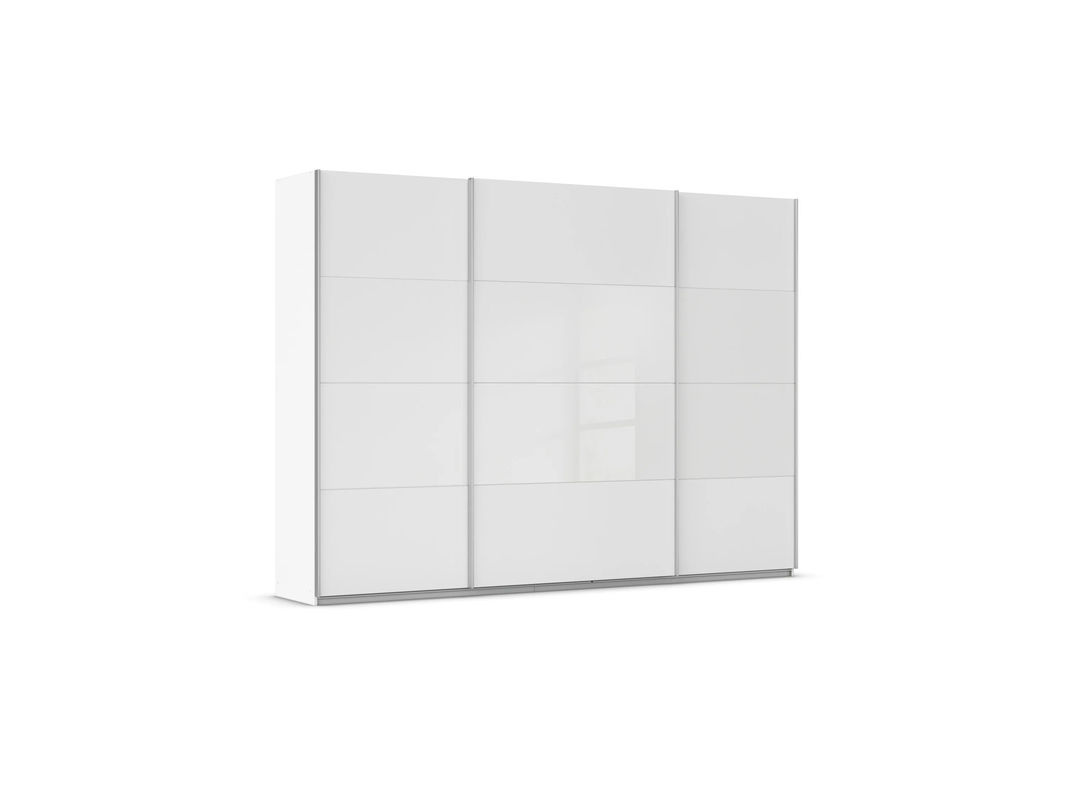 RAUCH Quadra Schwebetürenschrank Weiß mit Glaselementen B/T/H: 315 x 62 x 230 cm - Bild 2
