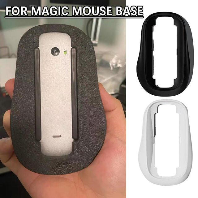 Ergonomische 3D-Druck-Erhöhungsbasis für Apple Magic Mouse 1 2 3 in Schwarz - Bild 1