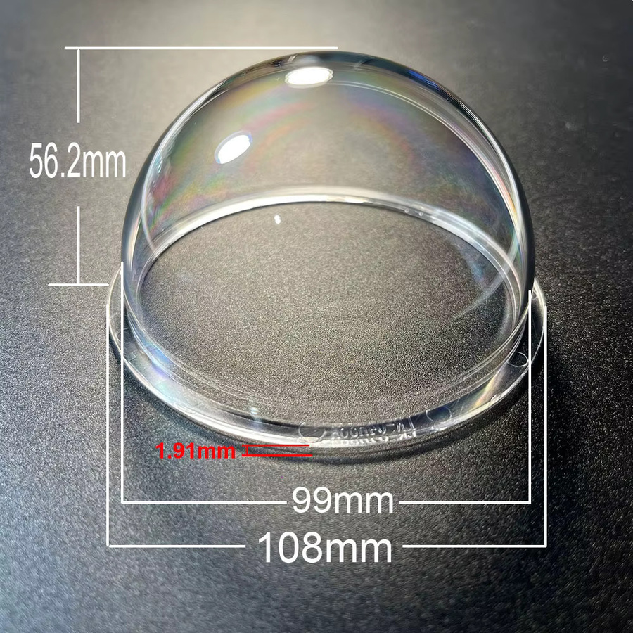 WOLILIWO Ersatz-Acryl-Klarsichtabdeckung für 4 Zoll CCTV Überwachungskameras, transparent, für Innen- und Außenbereich - Bild 3