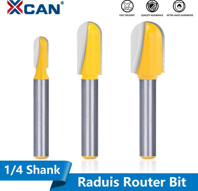 XCAN Rund-Boden Router Bit mit 6,35mm Schaft für die Holzbearbeitung - Bild 1