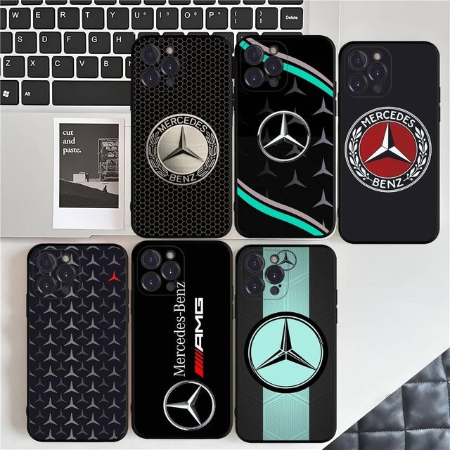 Mercedes-Benz Handyhülle für iPhone 11 bis iPhone 17 Pro Max, Schlichtes TPU Soft Case, Schwarz - Bild 1