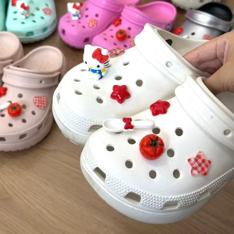 Mesuca Hello Kitty-Set, DIY-Schuhanhänger, Tomatenrot, Unisex - Bild 2