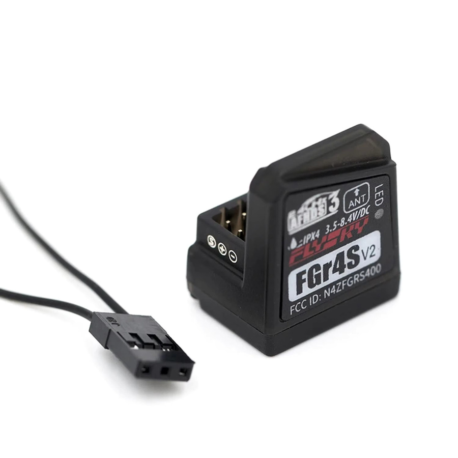 Flysky FGr4S 4CH Empfänger mit integrierter Einzelantenne, bidirektionaler PWM/PPM/IBUS Ausgang, Farbe: Schwarz - Bild 2