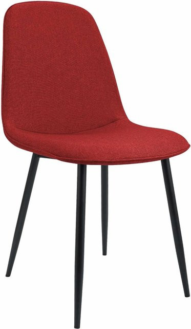 DELUKE Esszimmerstuhl RAZON in Rot mit Stoffbezug, B/T/H: 45 x 54 x 88 cm - Bild 1