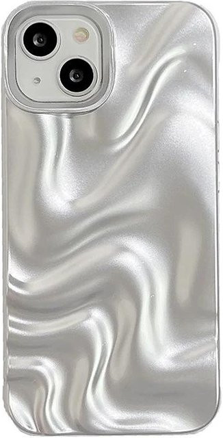 Qianliyao Handyhülle mit 3D-Wasserrillenmuster in Silber für iPhone 11 bis iPhone 17 Pro Max, weiche und stoßfeste Schutzhülle - Bild 1